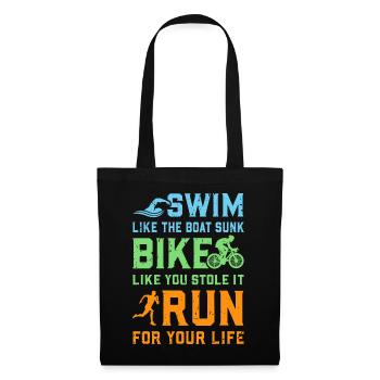 Triathlon - Swim Bike Run - Tote Bag - black - Front