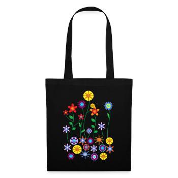 Colourful flowers - Tote Bag - black - Front