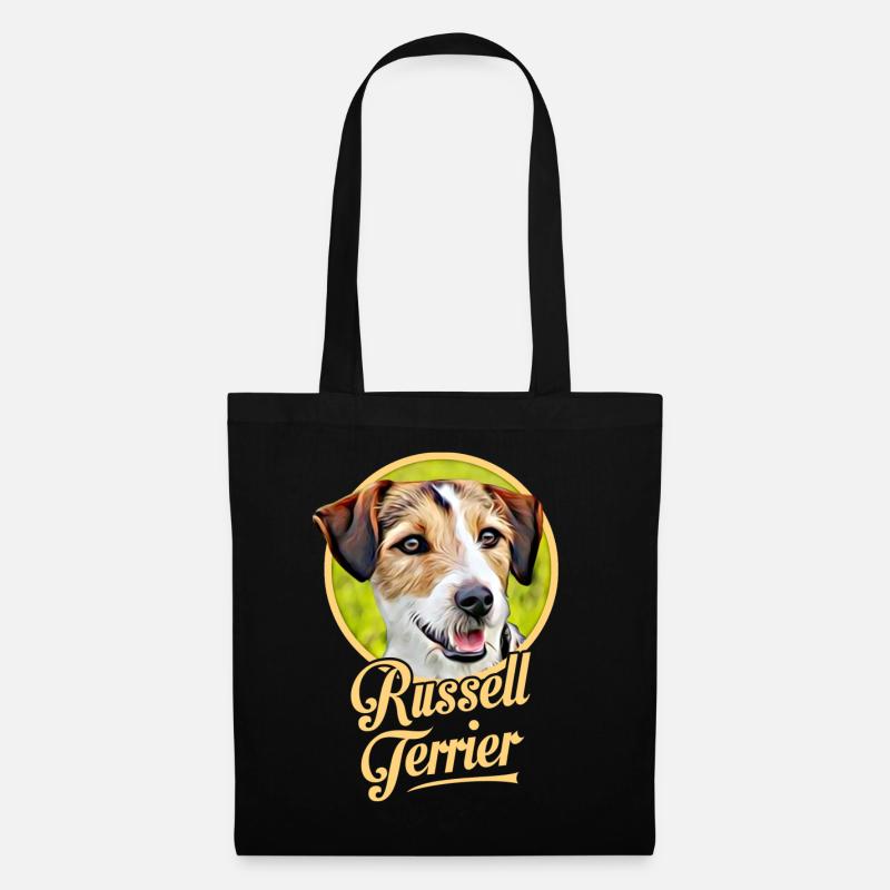 Jack Russell Terrier - Stoffbeutel - Schwarz