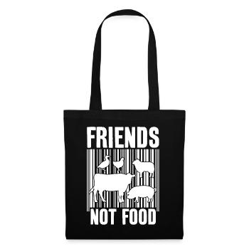 FRIENDS NOT FOOD VEGAN VEGANS - Tote Bag - black - Front