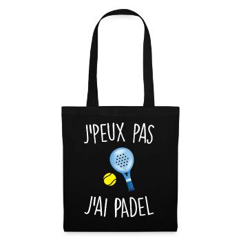 J'peux pas j'ai padel - Sac en tissu - noir - Devant