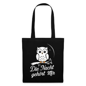 Night Owl Owl Owl Bird - Tote Bag - black - Front