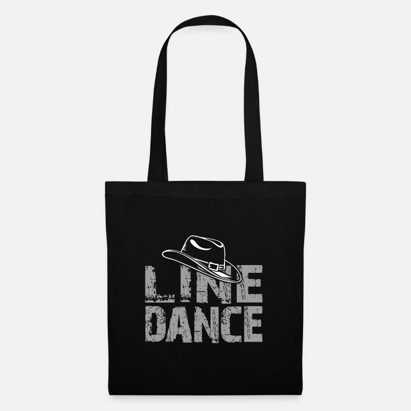 Line Dance Zeit Line Dancing Tanzen - Stoffbeutel - Schwarz