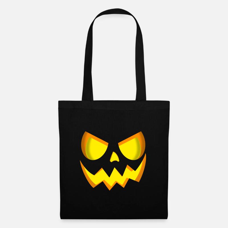 Halloween Kürbis - Stoffbeutel - Schwarz