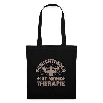 Fitness Bodybuilder Haltérophilie Ma Thérapie - Sac en tissu - noir - Devant