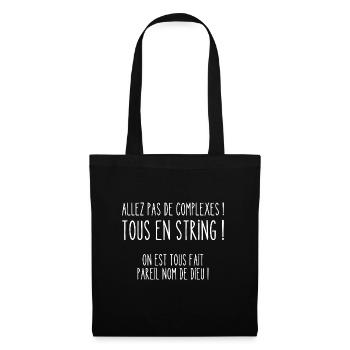 tous en string - Sac en tissu - noir - Devant
