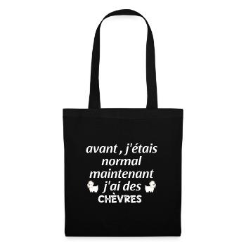 citation-les chèvres, maintenant j'ai des chèvres - Sac en tissu - noir - Devant