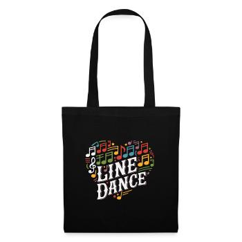 Line Dance Dancing with Love and the Heart - Tote Bag - black - Front