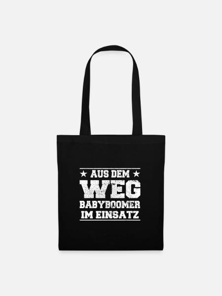 Aus dem Weg Babyboomer im Einsatz Design - Stoffbeutel - Schwarz
