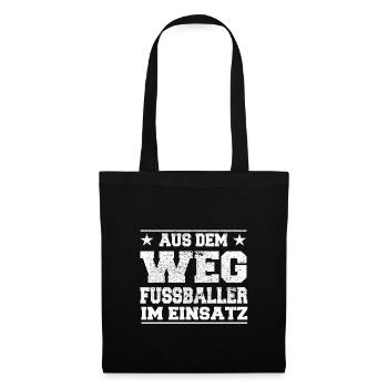 Out of the Way Footballers in Action Design - Tote Bag - black - Front