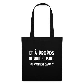 à propos de vieille truie - Sac en tissu - noir - Devant