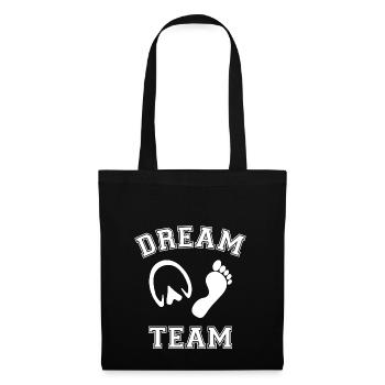 Cadeau équitation équipe d'impression du sabot sabot de cheval - Sac en tissu - noir - Devant