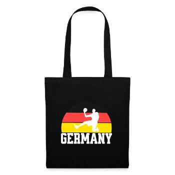 Basketball Trikot Basketballspieler Deutschland - Stoffbeutel - Schwarz - Vorne