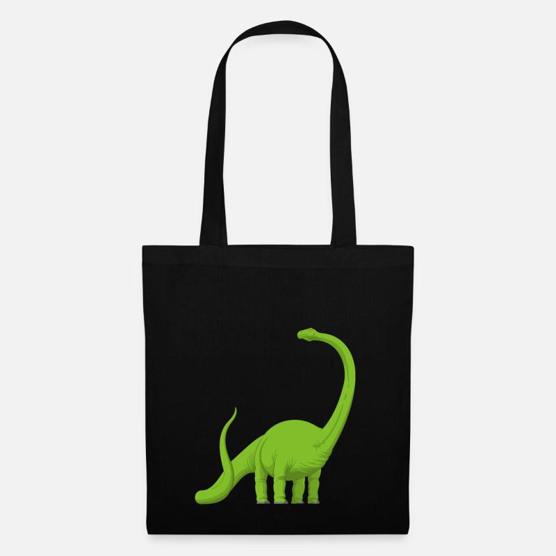 Dinosaurier: Comic Diplodocus - Stoffbeutel - Schwarz
