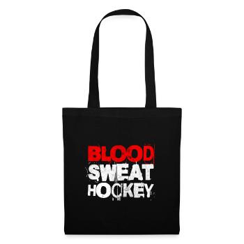 Joueur de hockey sur glace Maillot de hockey sur glace Cadeau - Sac en tissu - noir - Devant