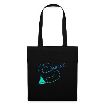 sailing segeln - Stoffbeutel - Schwarz - Vorne