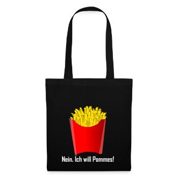 Frites frites idée cadeau - Sac en tissu - noir - Devant