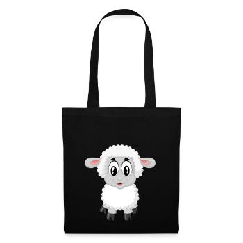 moutons doux! - Sac en tissu - noir - Devant