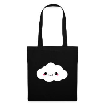 Happy Kawaii Cloud - Tote Bag - black - Front
