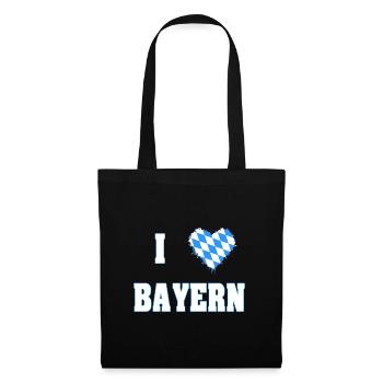 I love Bayern - Stoffbeutel - Schwarz - Vorne