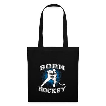 NÉ AU HOCKEY 2012 Cadeau d'anniversaire - Sac en tissu - noir - Devant