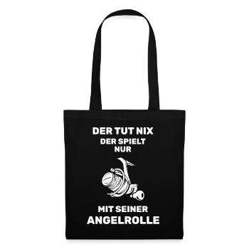 Mit der Angelrolle spielen - Stoffbeutel - Schwarz - Vorne