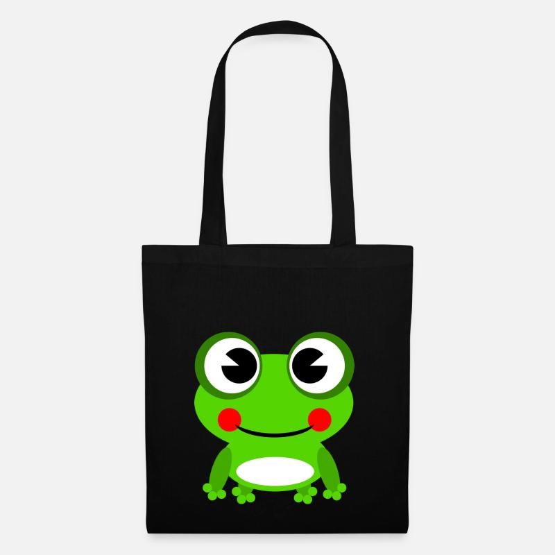 Frosch - Stoffbeutel - Schwarz