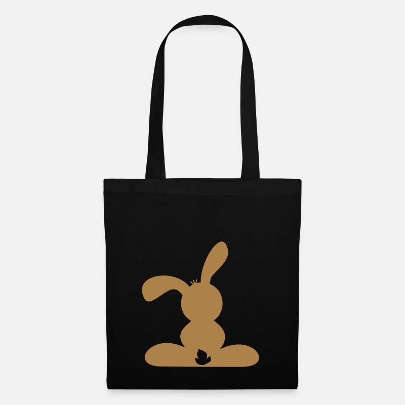 Hase - Stoffbeutel - Schwarz