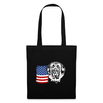 English Mastiff US America Flag Dogs Wilsigns - Tote Bag - black - Front