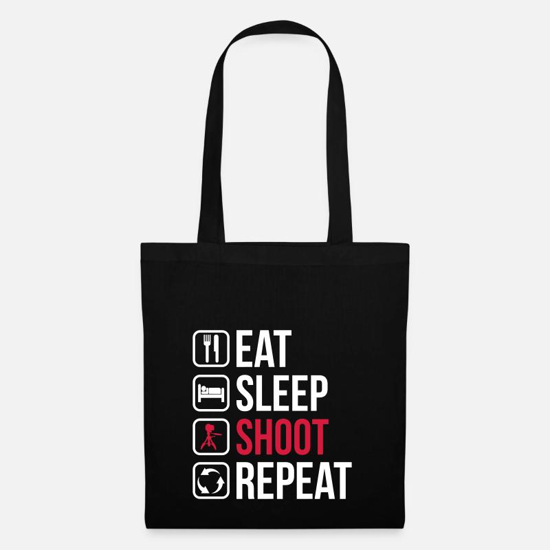 Eat Sleep Shoot Repeat - Stoffbeutel - Schwarz