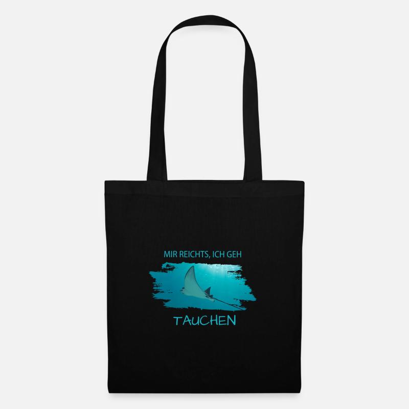 Tauchen Rochen - Stoffbeutel - Schwarz