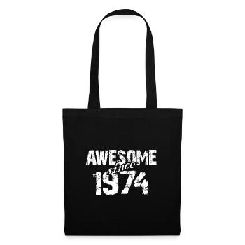 Born 1974 exceptional since 1974 - Tote Bag - black - Front