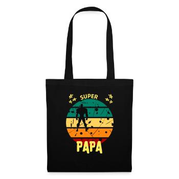 SUPER PAPA - Sac en tissu - noir - Devant