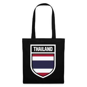 Thailand - Nationalfahne im Wappen - Stoffbeutel - Schwarz - Vorne