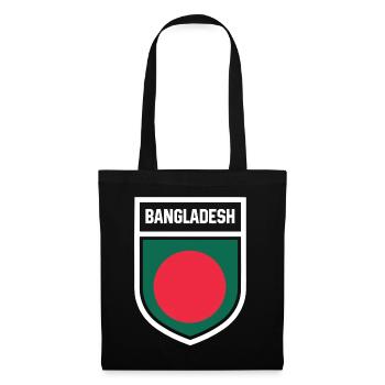 Bangladesh - Drapeau national dans les armoiries - Sac en tissu - noir - Devant