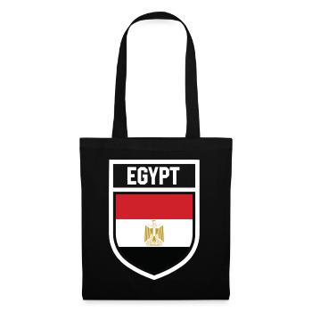 Ägypten - Nationalfahne im Wappen - Stoffbeutel - Schwarz - Vorne