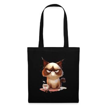 Grumpy | Cat | Annoyed Cat | Coffee lovers - Tote Bag - black - Front