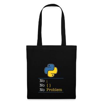 Python no problem - Tote Bag - black - Front
