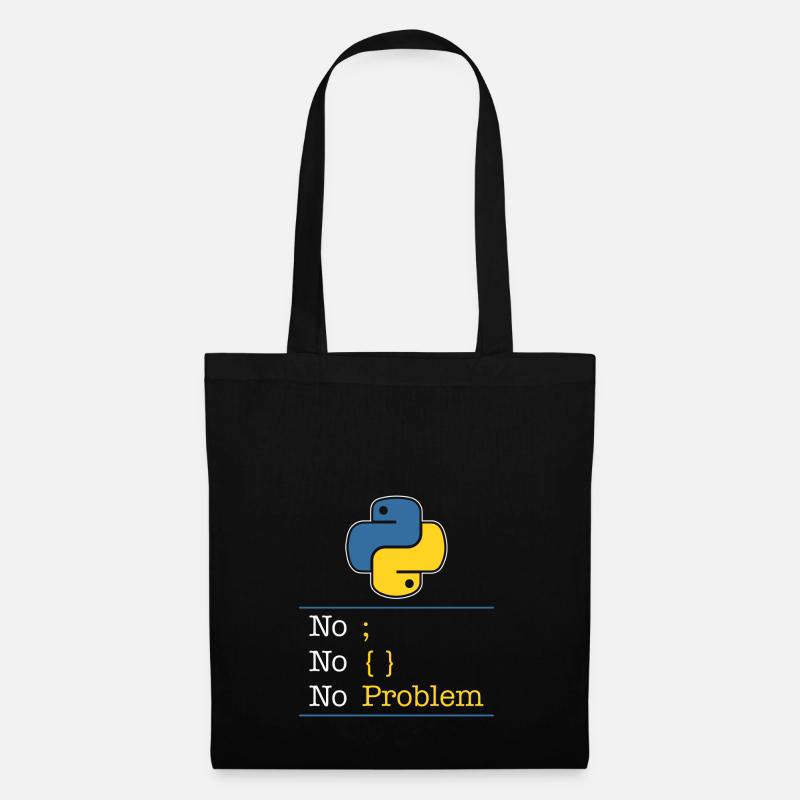 Python no problem - Tote Bag - black