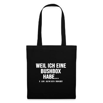 Bushcraft Survival Wild Outdoor Bushbox Adventure - Tote Bag - black - Front