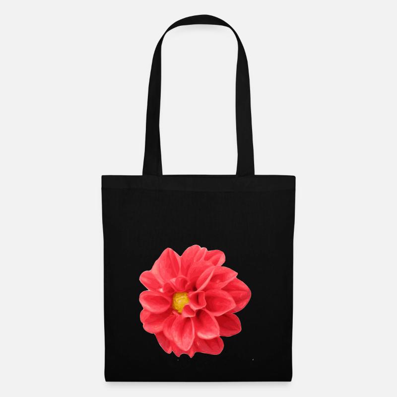 Blume - Stoffbeutel - Schwarz