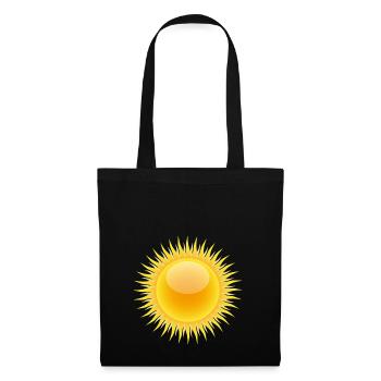 Sonne - Stoffbeutel - Schwarz - Vorne
