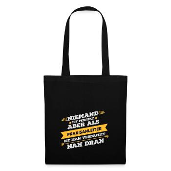 Praxisanleiter Beruf Geschenk - Stoffbeutel - Schwarz - Vorne