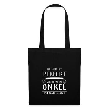 MEIN ONKEL GEBURT GESCHENK GEBURTSTAG NICHTE NEFFE - Stoffbeutel - Schwarz - Vorne