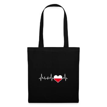 Poland Flag Heartbeat Gift - Tote Bag - black - Front