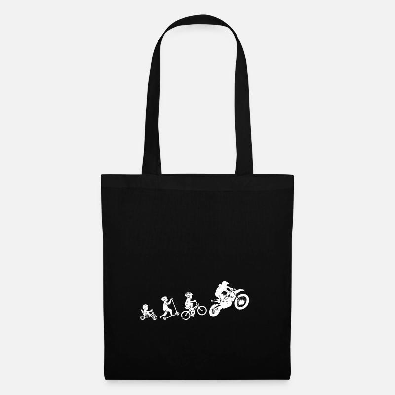 Motocross evolution geschenk motorrad kind - Stoffbeutel - Schwarz