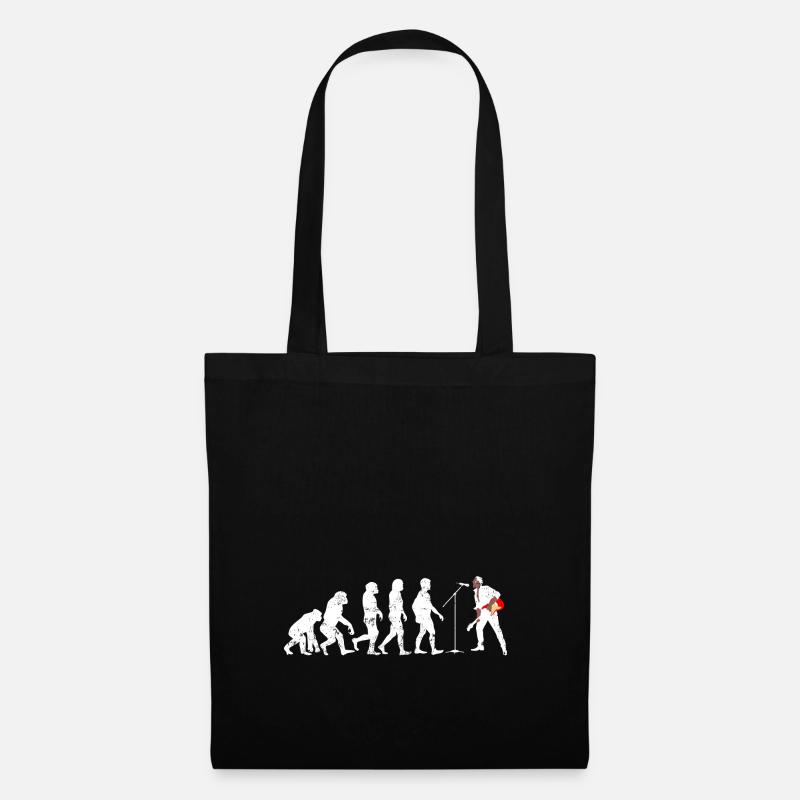 Rock singer evolution guitar gift hardrock - Tote Bag - black