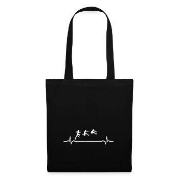 Long jump heartbeat - athletics sport - Tote Bag - black - Front