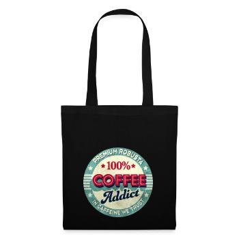 Coffee Addict - Stoffbeutel - Schwarz - Vorne