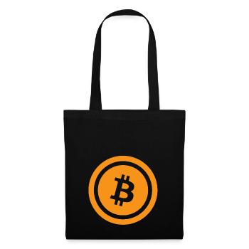 Bitcoin Logo - Stoffbeutel - Schwarz - Vorne